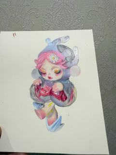 喜欢踏晨露，于是就画了一幅…