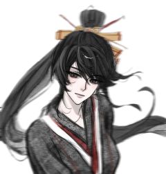 差不多一年半前画的，很少画同人