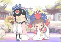 这两个国风手办简直是把传统戏曲的雅致可爱捏到了一起~