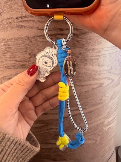 姐妹本来想抽橙色或绿色配17，没想到抽来的蓝黄色比预期好看，也搭的！