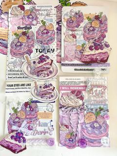 老演员蓝莓塔塔，刚入坑的时候买的文创，跟以前的打包一次，现在