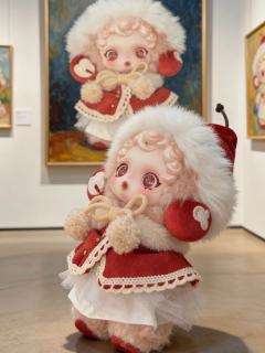 初雪降临的森林里，藏着一对偷跑出来的可爱🎄
暖棕色贝雷帽配