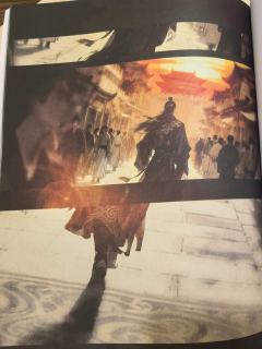 “陆弃的背影消失在长街尽头，如孤鸿没入晚霞，江湖不远，或许就