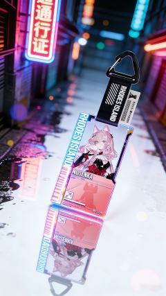 罗德岛新干员「NUSENKA」的霓虹款身份卡挂饰来啦🎀！粉