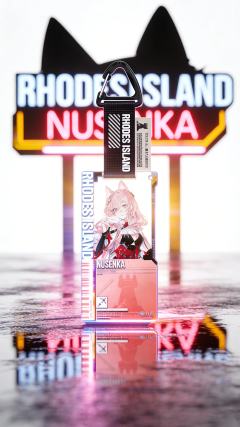 罗德岛新干员「NUSENKA」的霓虹款身份卡挂饰来啦🎀！粉