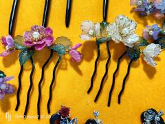 绒花琉璃，发簪发钗，扭扭棒的摆件，可定制