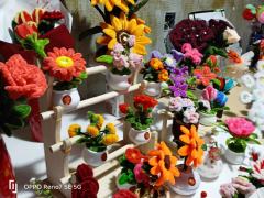 绒花琉璃，发簪发钗，扭扭棒的摆件，可定制