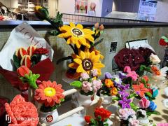 绒花琉璃，发簪发钗，扭扭棒的摆件，可定制