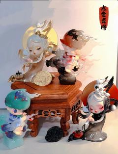 dimoo真的很适合古风设计！
和一盏风月系列放一起也毫无违