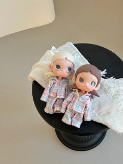 ✨ ZSIGA晚安OOTD，粉蓝格子睡衣太治愈了
今天的ZS