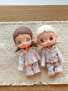 ✨ ZSIGA晚安OOTD，粉蓝格子睡衣太治愈了
今天的ZS