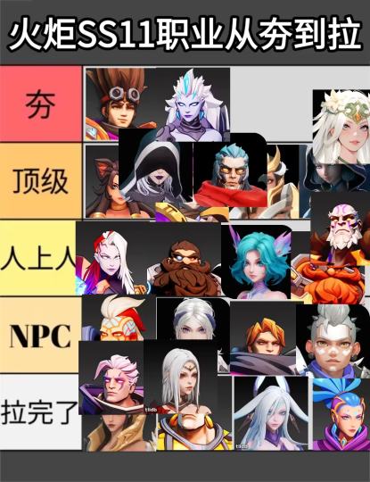 火炬新赛季职业排名开荒期来说，时空1和冰焰2的优势还是比较大的，一个自走一个加成高。除开一些特殊的绝活哥，当前版本的月女3到了下赛季其实还是能玩，特性动的不算特别大，至少比起罗莎2是这样。