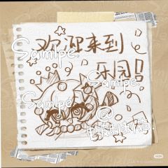 画了很多饼干人便利贴…！