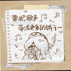 画了很多饼干人便利贴…！