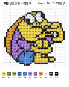 本期分享的是热门抽象表情包拼豆图纸～
宝宝们使用千岛一键生成