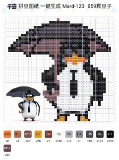 本期分享的是热门抽象表情包拼豆图纸～
宝宝们使用千岛一键生成