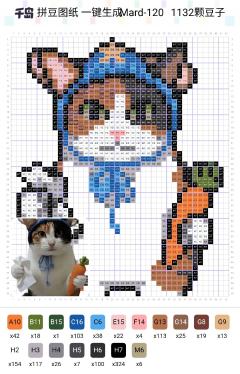 本期分享的是热门抽象表情包拼豆图纸～
宝宝们使用千岛一键生成