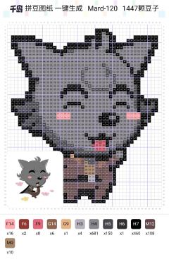 本期分享的是热门抽象表情包拼豆图纸～
宝宝们使用千岛一键生成