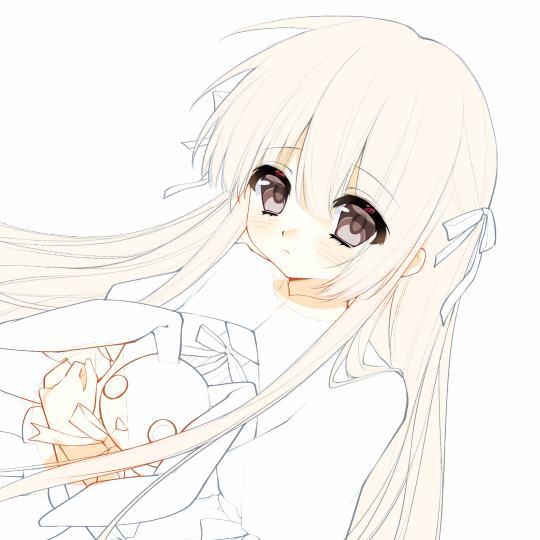 线稿77的，头发上色还得磨一下