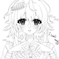 萌萌的gumi 公开摸鱼可以拿来上色口牙（我懒得上色