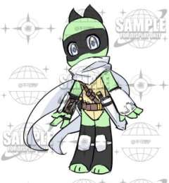 其实是自己画的两版人设图，感觉也没变多少