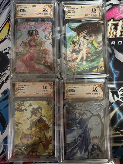 春华初绽（KYS-SJ-001）：对应春季，画面以粉色樱花、古风服饰人物为核心，营造春日烂漫的氛围。
碧波戏荷（KYS-SJ-002）：对应夏季，以荷塘、青绿配色为主，展现夏日荷塘的清新意境。
金柿映