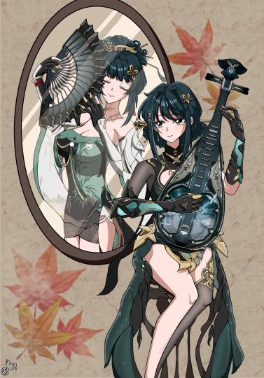 搬运一下之前画的含英生贺(:3 っ)=≡=-･∴’Σ[______]