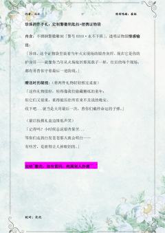 (需要完整版的宝宝,点击↓关联橱窗)
多年后,也许还有人