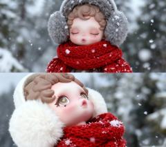 儿子女儿都好可爱！嘎子姐闭眼好美啊！