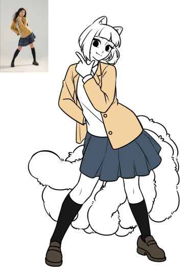 当我用非人哉画风画速写