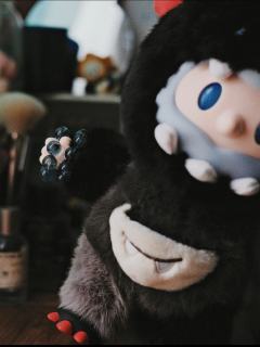 拆箱后最喜欢这一款。可能是因为我本身喜欢深色的公仔。做工细致