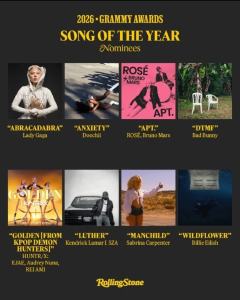 2025 年 11 月 7 日,第 68 届格莱美奖提名名单