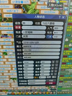 齐天出个89TG满技能，染色飞行坐骑辅助技能强身冥想双40来