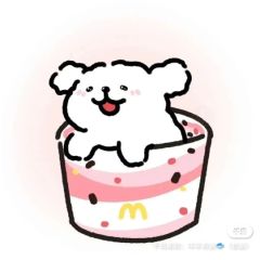 闺蜜头像 ，线条小狗版 