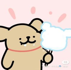 闺蜜头像 ，线条小狗版 