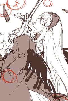 和朋友玩了蔷薇少女的绘画游戏www
是轮到我画的上色线稿草稿