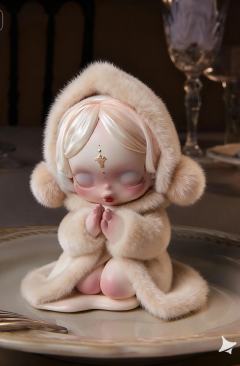 Sp手办变成毛绒，
餐巾默守穿上冬日的暖绒外套！
长出耳朵是