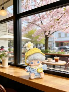 dimoo娃衣｜春天赏花就要这样穿✨
蓝粉色搭配鹅黄色小花帽