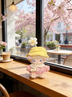 dimoo娃衣｜春天赏花就要这样穿✨
蓝粉色搭配鹅黄色小花帽