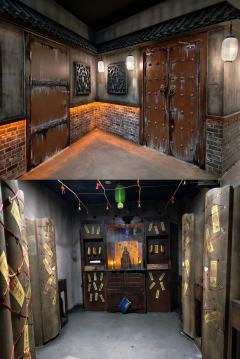 🧟‍♂️做一回湘西赶S人，和僵尸躲猫猫
💡忽明忽暗的灯光