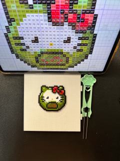 好可爱好可爱，谁能拒绝一只圆滚滚的拼豆kitty