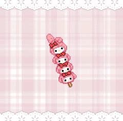 超可爱的美乐蒂糖葫芦拼豆！喜欢萌物的宝宝可以拼起来啦！