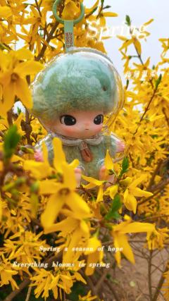 Dimoo的春日彩色大片！花中的小宝儿太可爱啦，宝宝你是不是