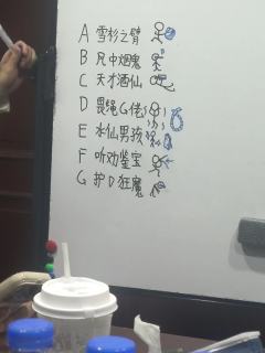 你 今 天 吃 过 早 饭 吗？
——没有
我会因为什么而刻
