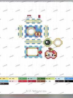 立体拼豆图纸！