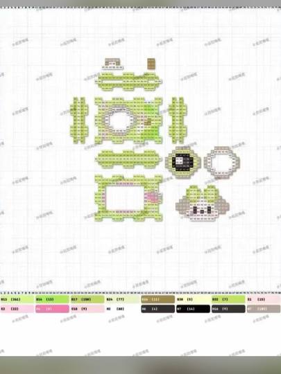 立体拼豆图纸！