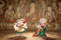 把敦煌壁画"抠"到现实里了 