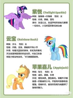 小马宝莉的主角团身份信息