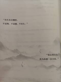 “我总想回头,再为你捞一次月亮。”
“那高处我去过了,没什么