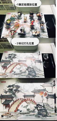 自制【无双镇】展示框
之前用透明展示盒太笨重而且占地方，这样